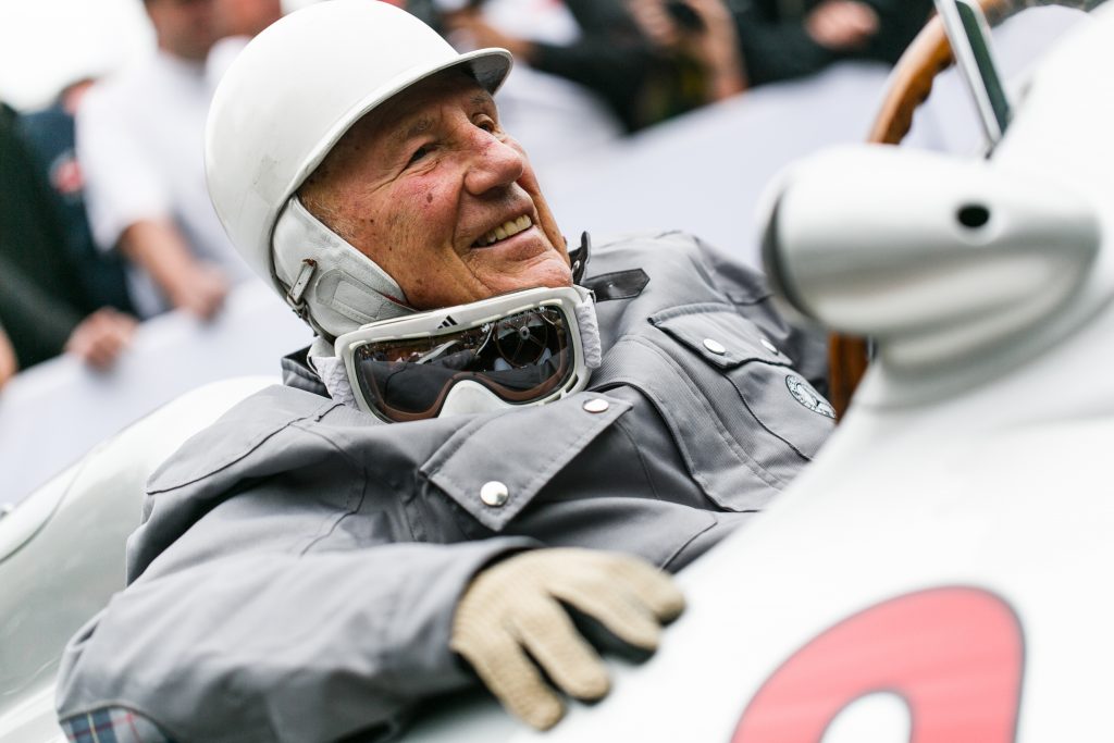 Stirling Moss with Mercedes 300 SLR