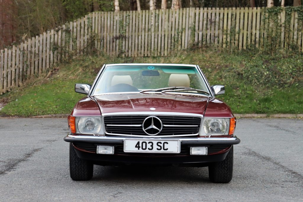 MOT and tax-exempt classic Mercedes-Benz SL R107 