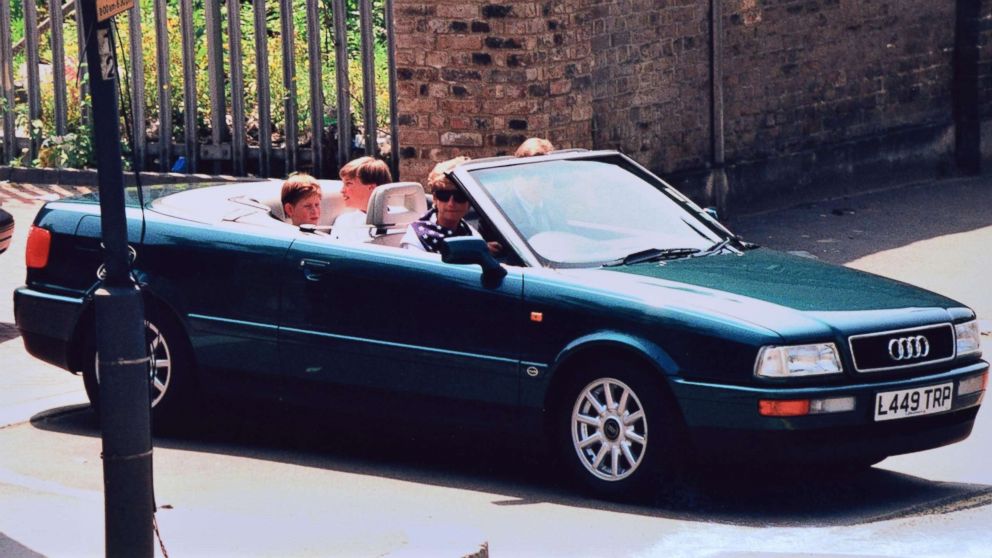 Princess Diana in her Audi Convertible