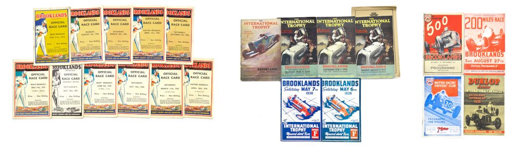 Brooklands Race Programmes