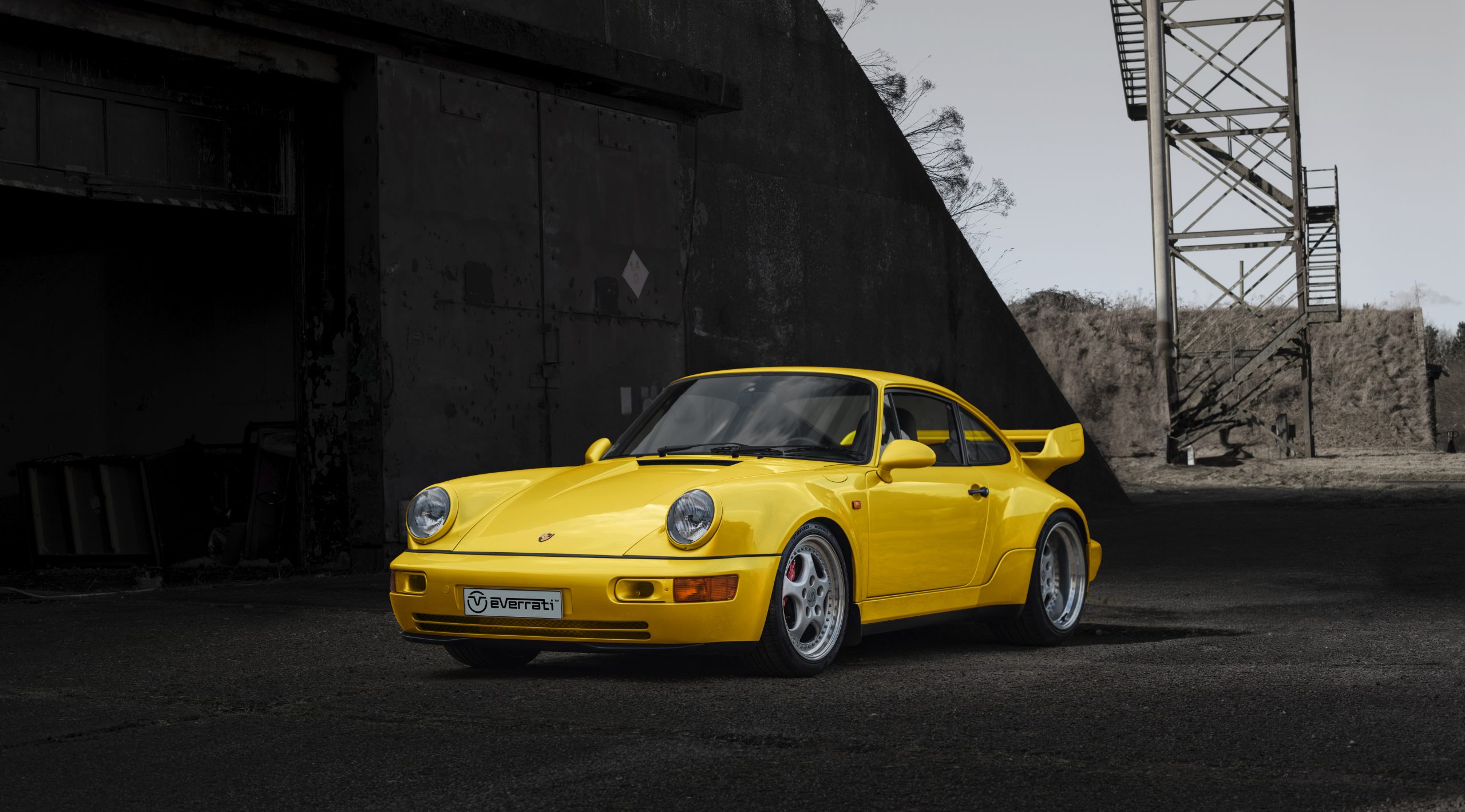 Mellow yellow Porsche 911 RSR tribute goes electric