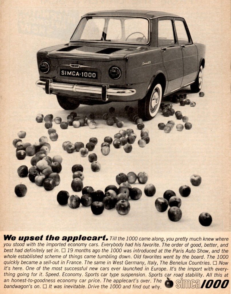 Simca 1000 sedan ad