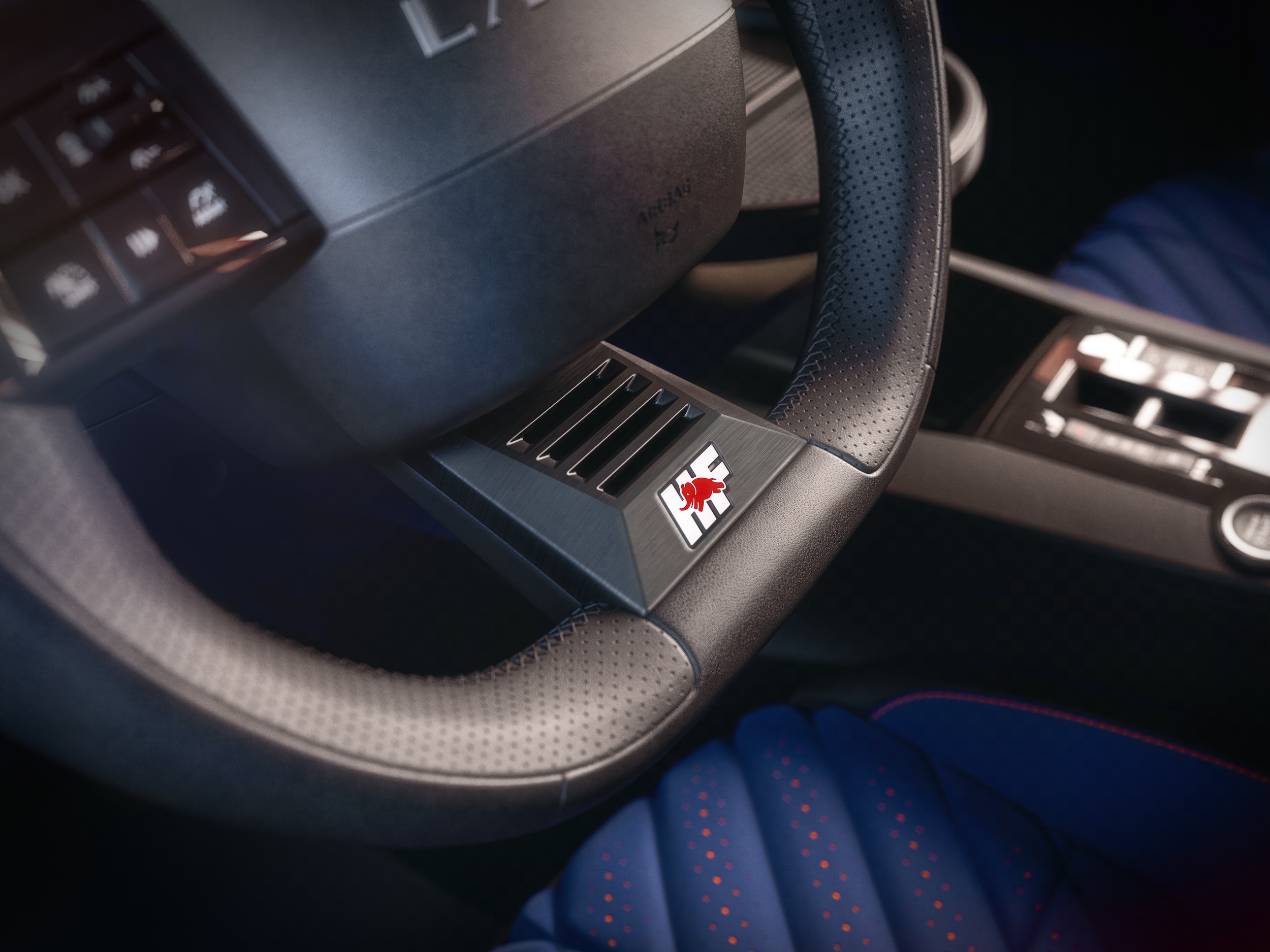 Lancia Ypsilon HF steering wheel detail