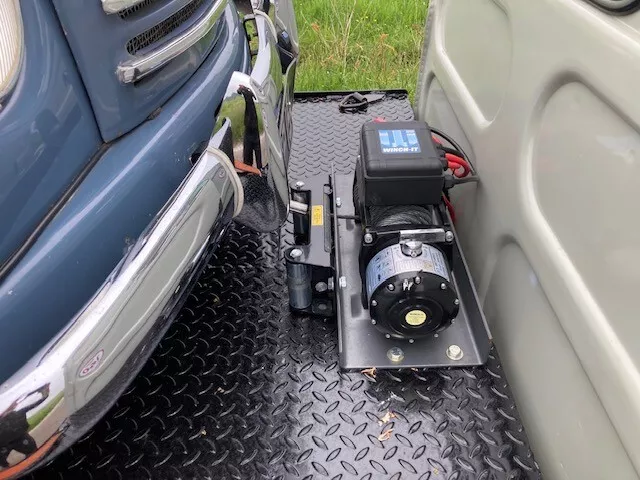 1974 Alfa A12 flatbed winch close up