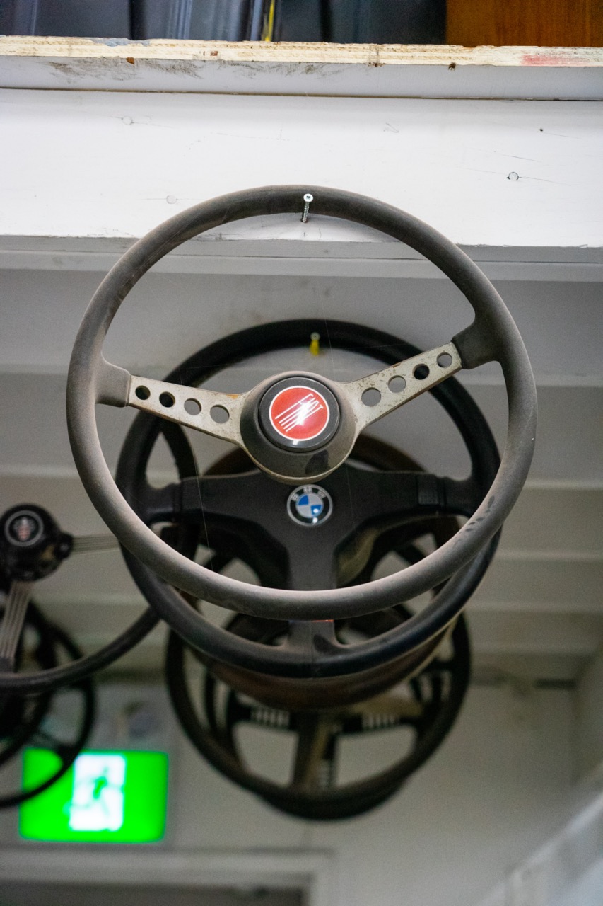 RWM-Co shop steering wheels hanging