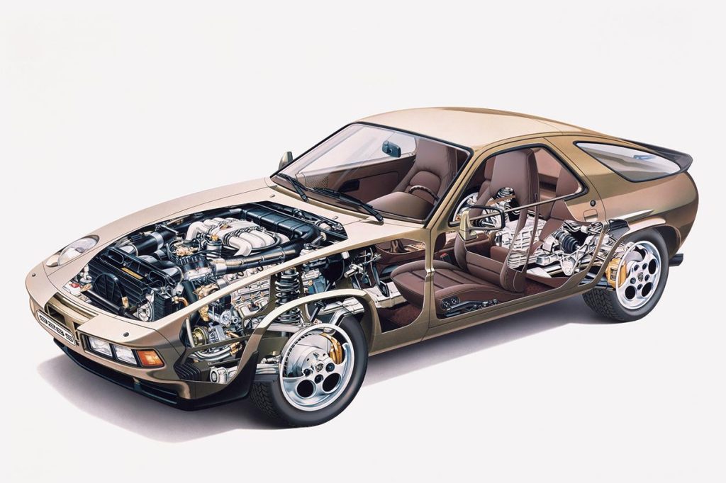 Porsche 928 cutaway