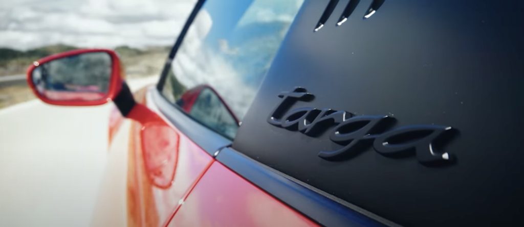 Porsche 911 GTS Targa Hybrid badge detail