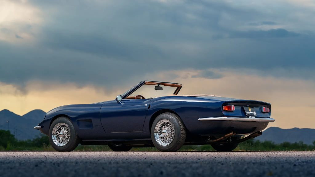 1968 Intermeccanica Italia Spyder rear three quarter