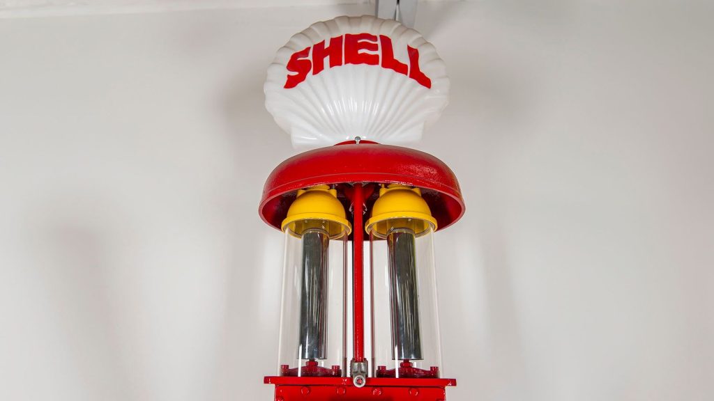 Shell Petrol Pump globe twin cylinders