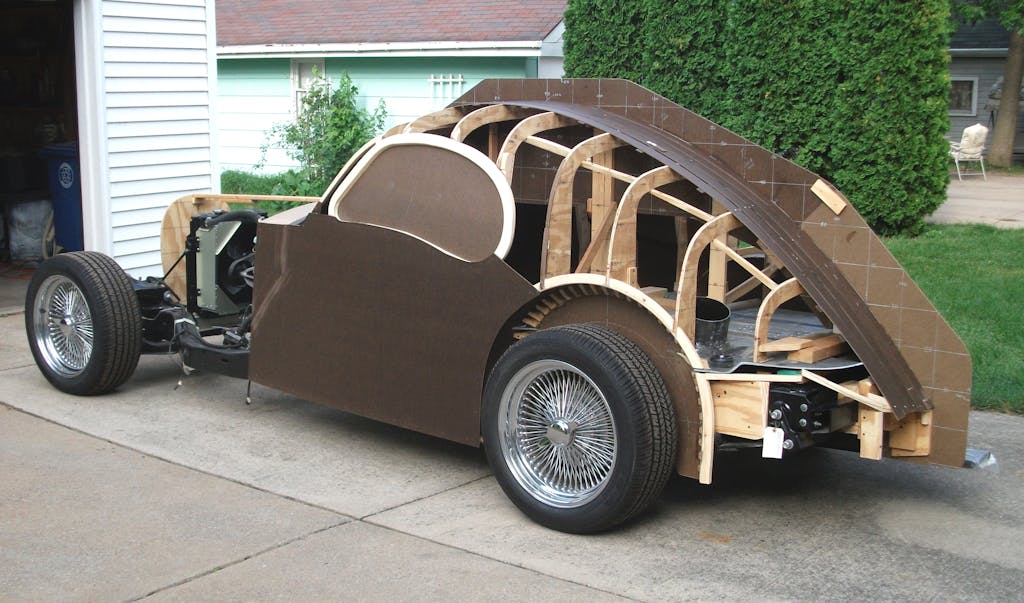 Bugatti Atlantic replica wooden buck