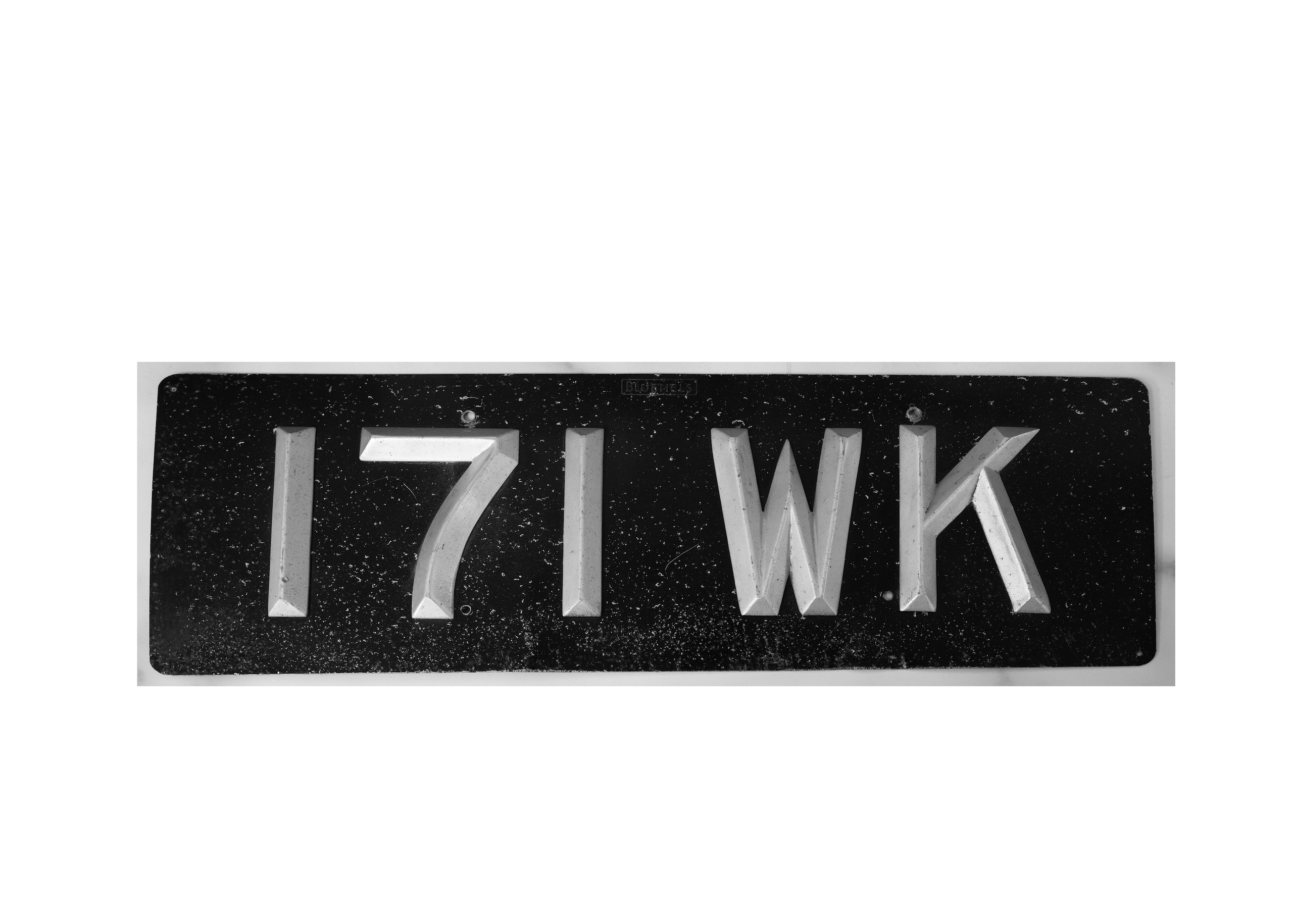 171 WK Jaguar plate on white