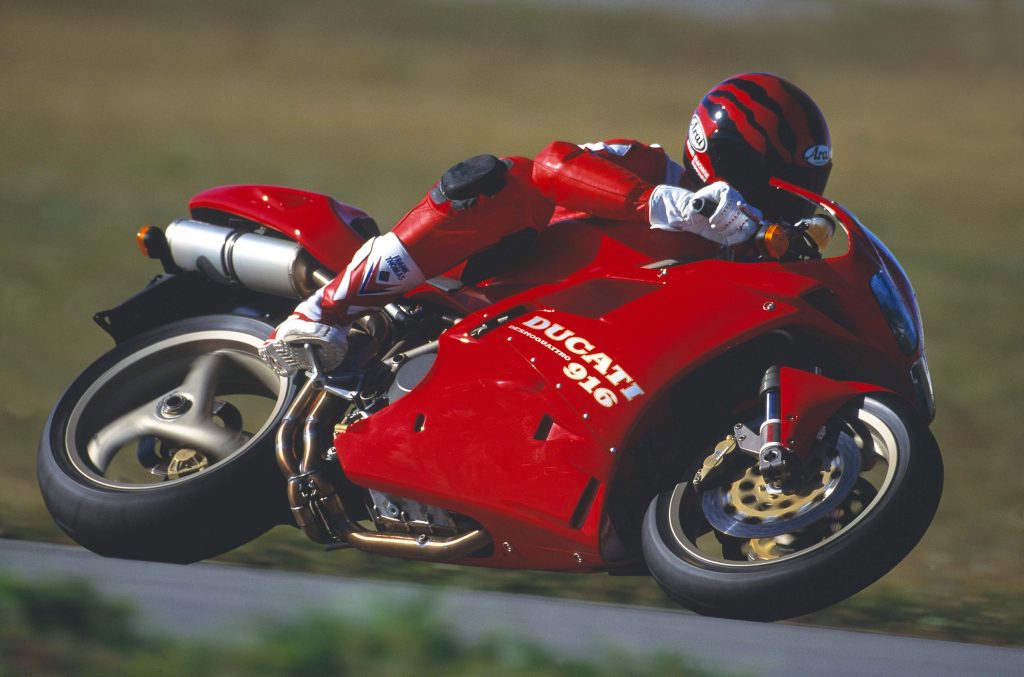 1994 Ducati 916 riding