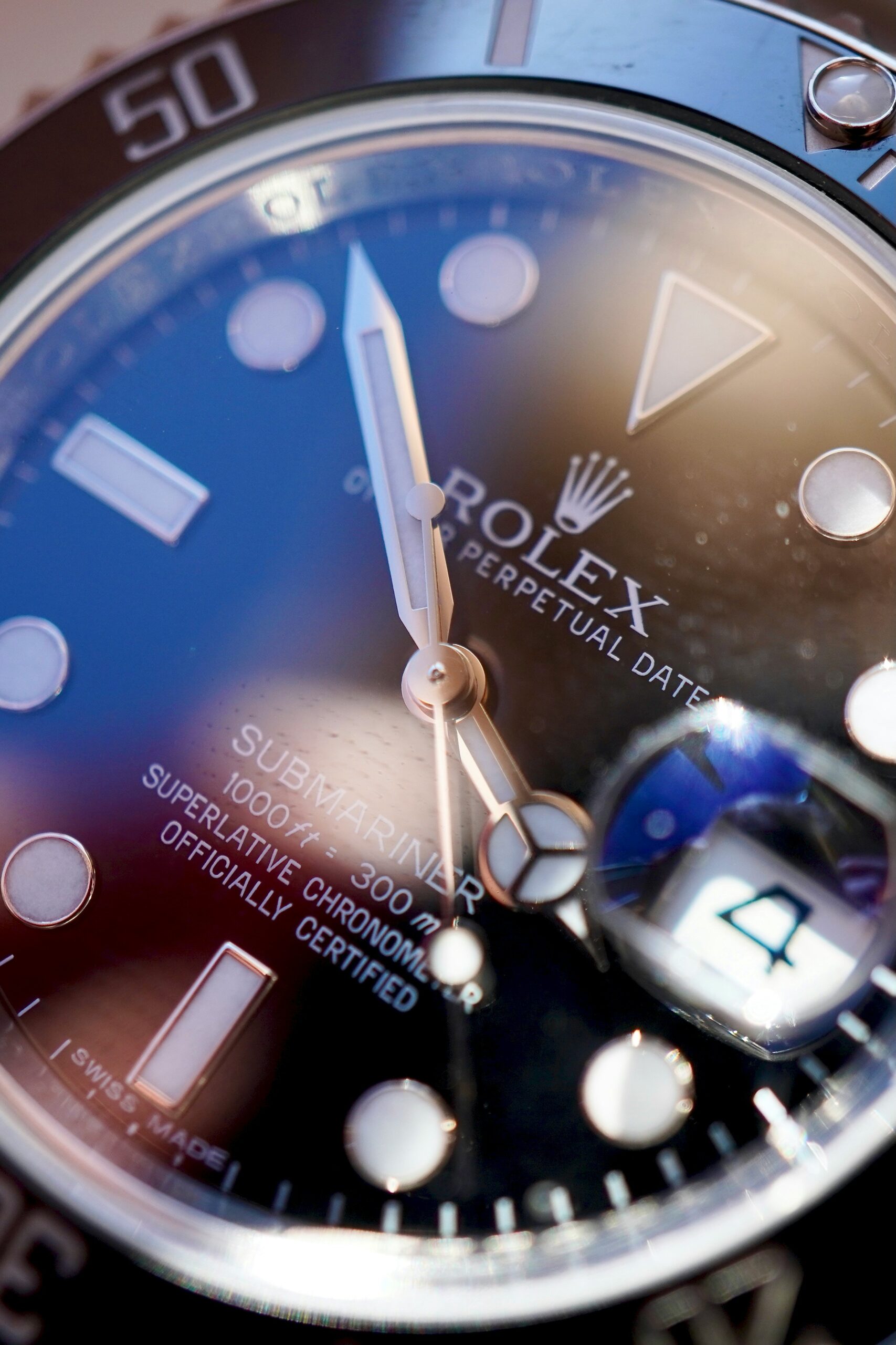 Rolex watch face vertical