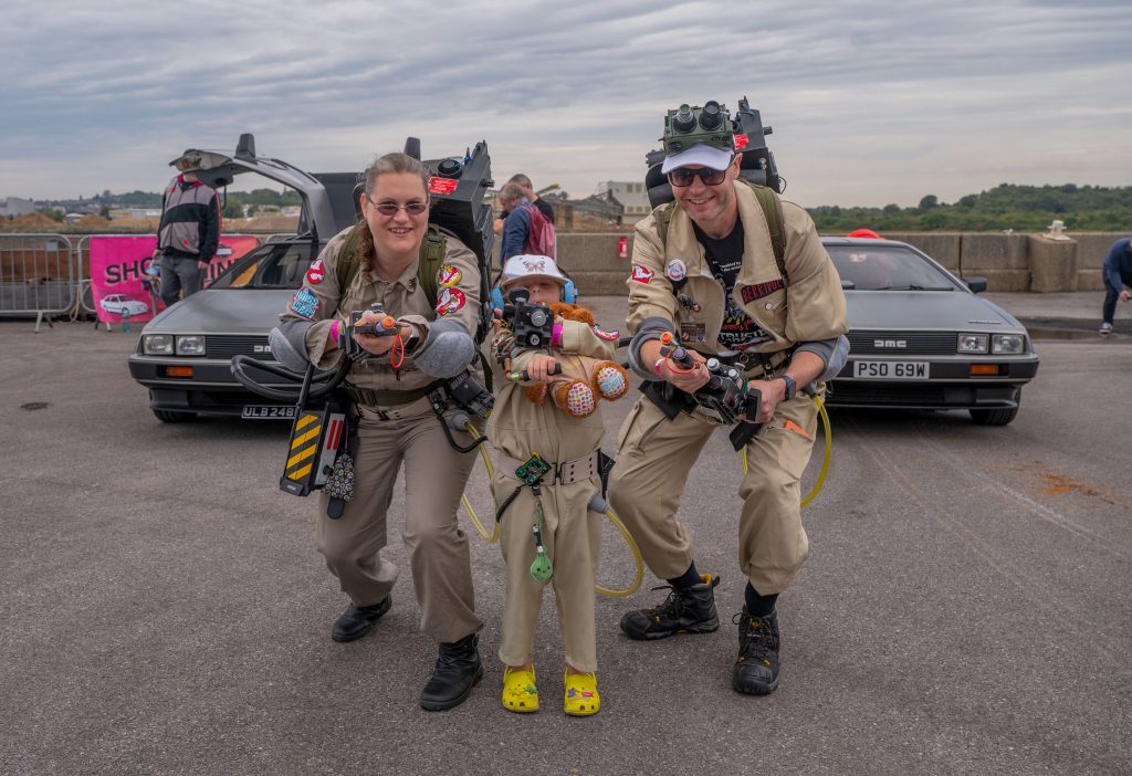 Radwood 2024 DeLorean and Ghostbusters