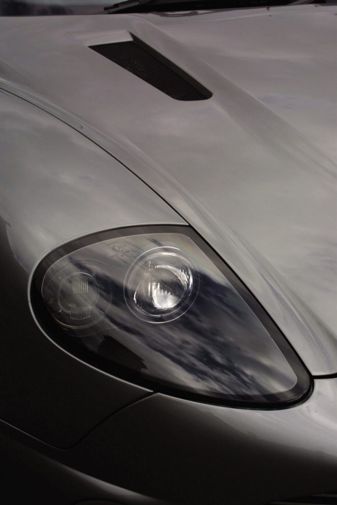 Aston Martin Vanquish headlight close up