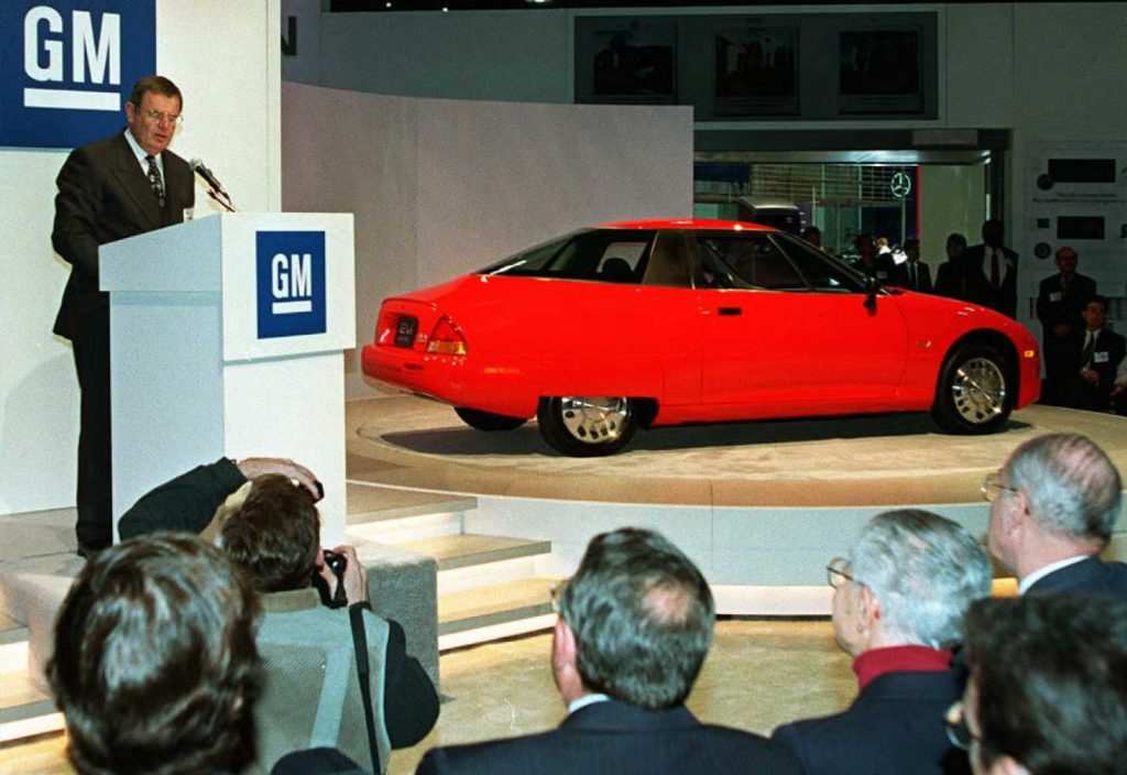 General Motors Chairman John F. Smith announces EV1