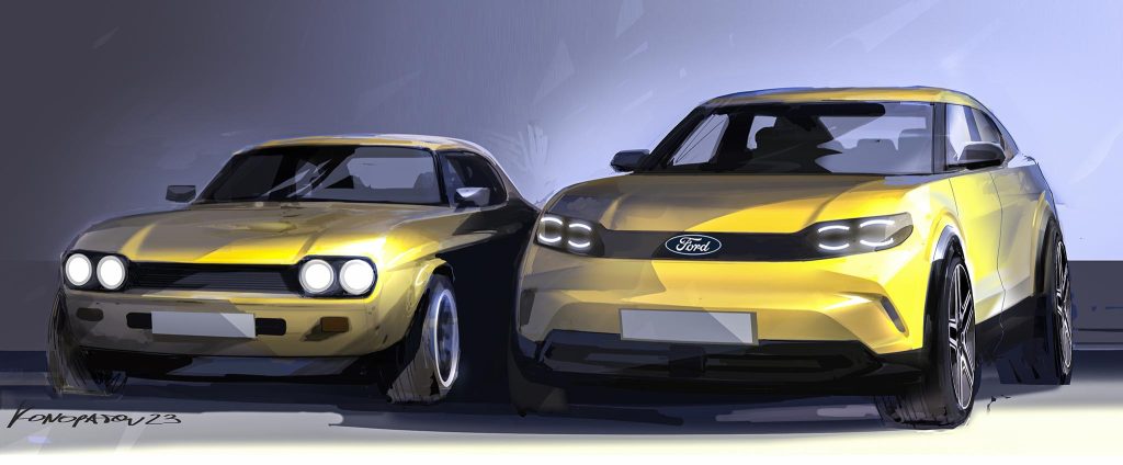 Ford Capri EV sketches