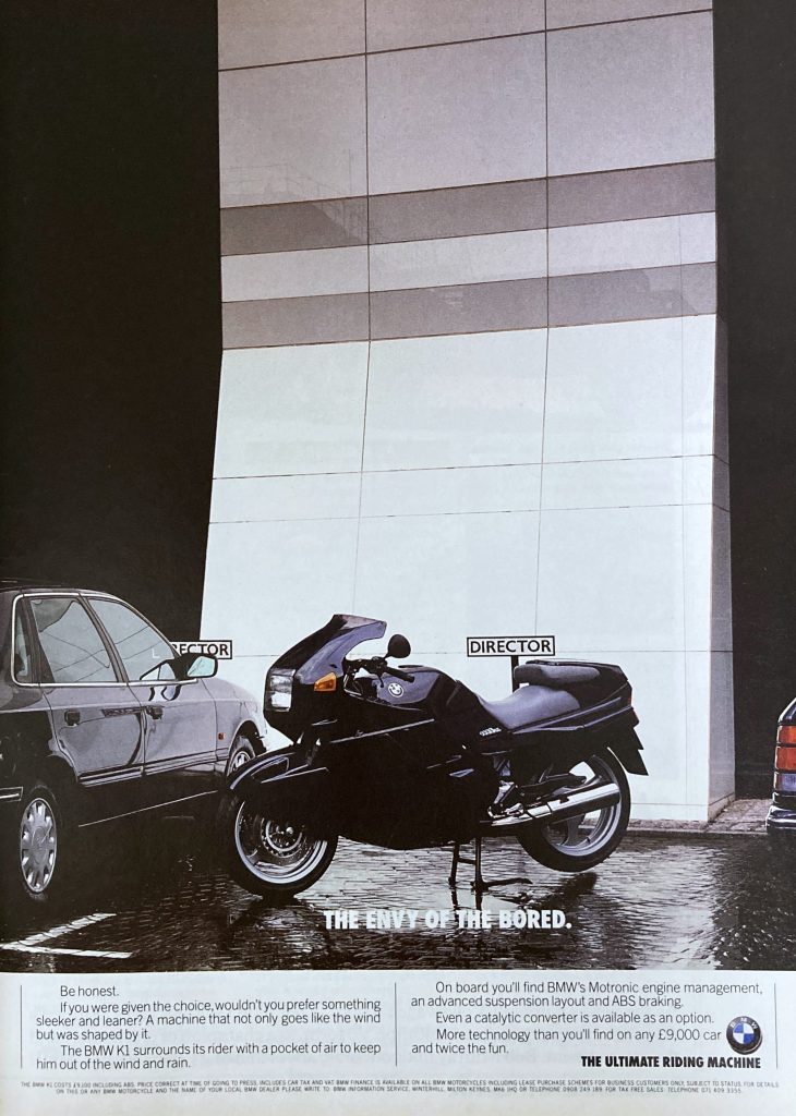 BMW K1 advert