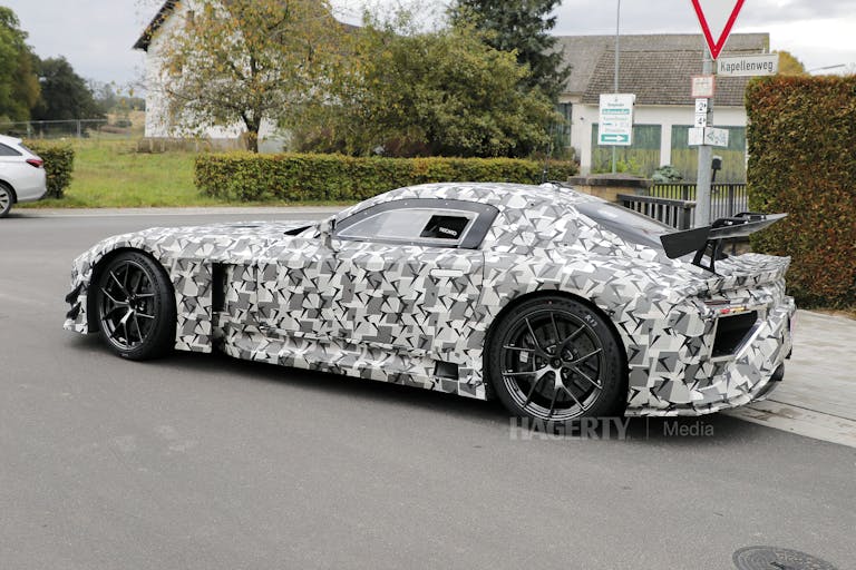 Toyota Lexus GT3 Road Car spy shot rear 3/4