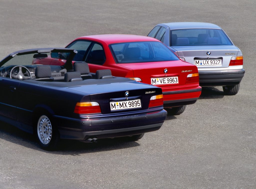 BMW E36 3 Series convertible saloon coupe