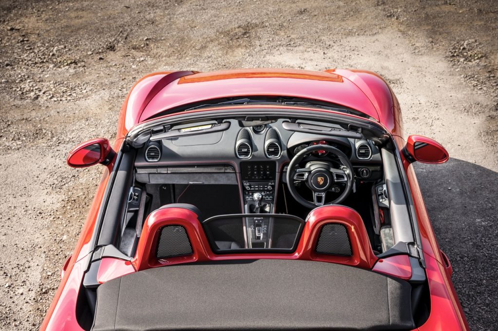 Porsche 718 Boxster GTS interior above