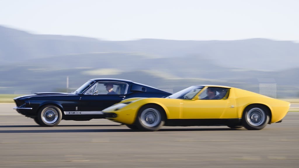 Shelby GT500 and Miura