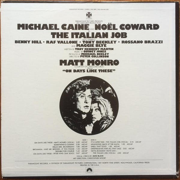 The Italian Job soundtrack album