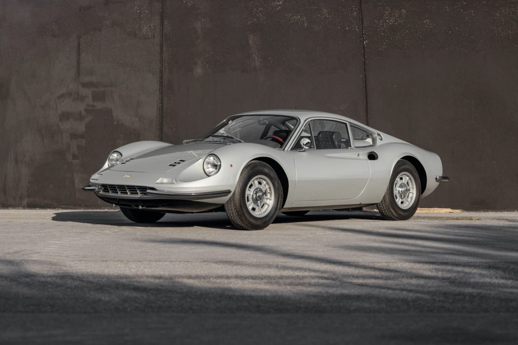 1969-Ferrari-Dino-206-GT-by-Scaglietti front three quarter