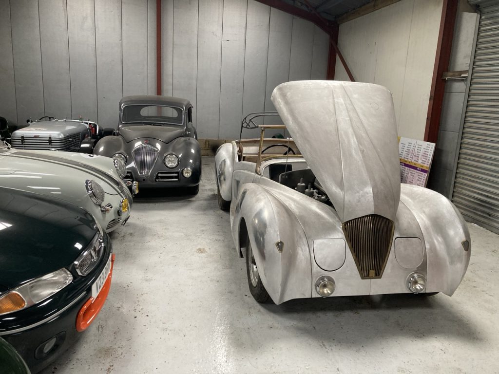 1946 Healey prototype front hood up