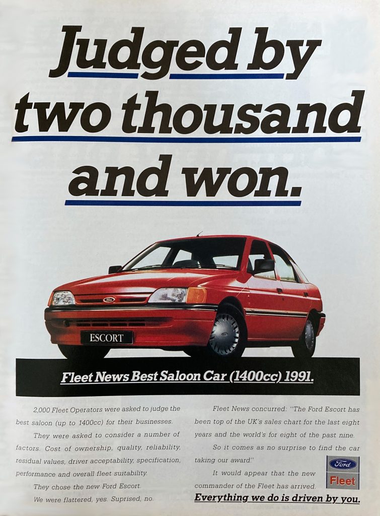 Ford Escort advert