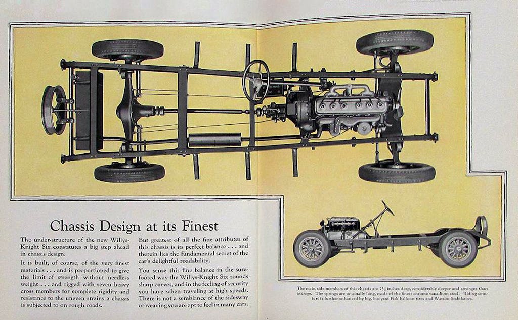 Willys Knight hybrid chassis ad