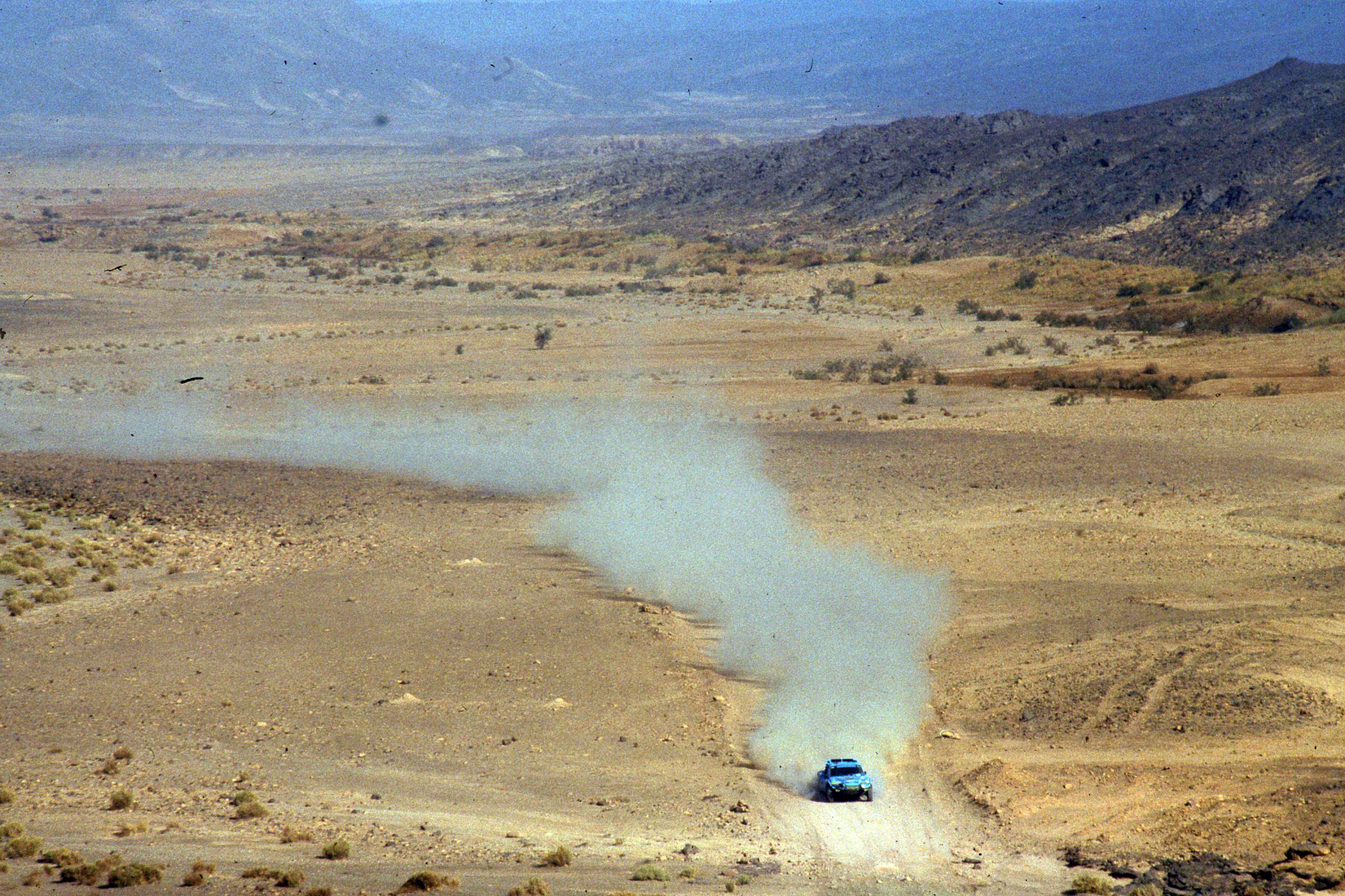 Dakar race desert terrain