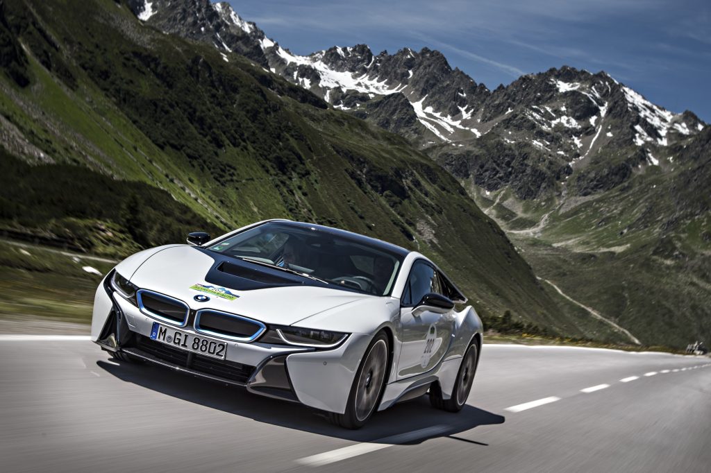 BMW i8 on the road