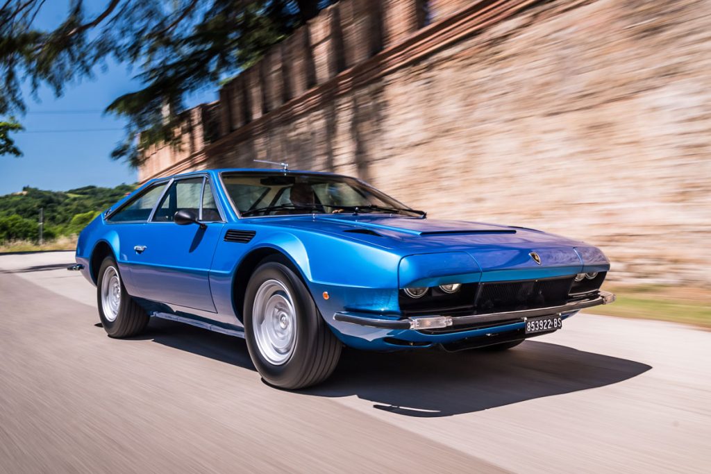 Blue Lamborghini Jarama