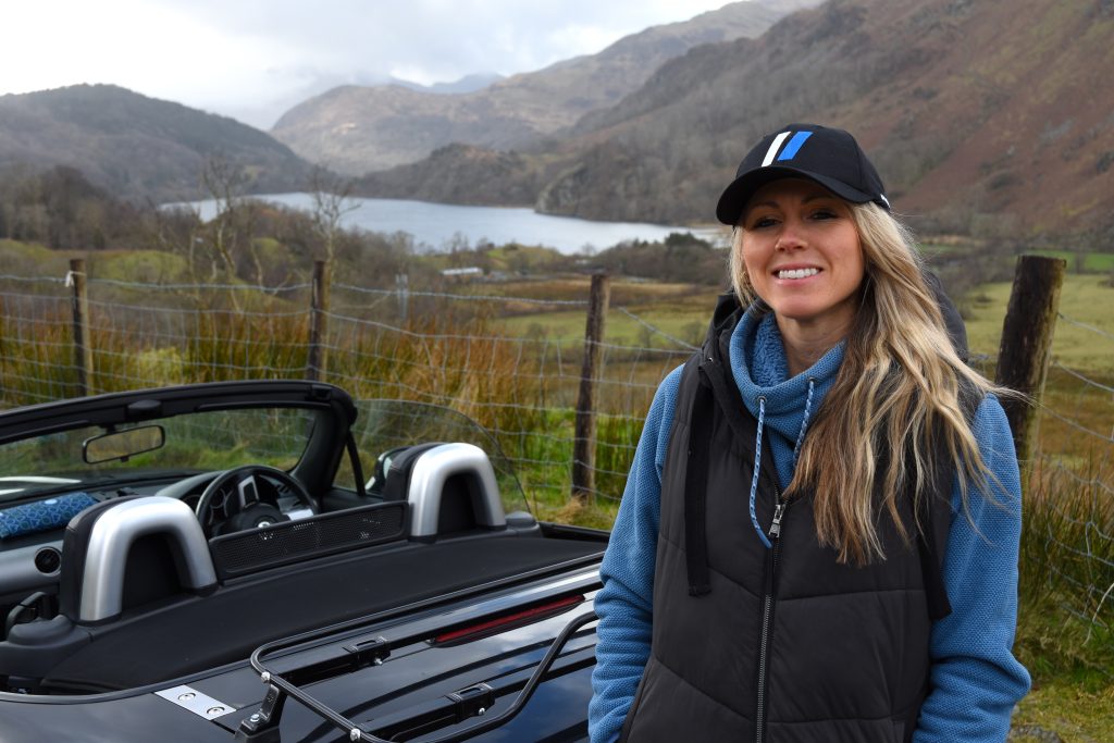 Charlotte Vowden on a car road trip