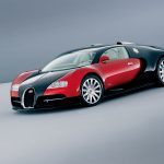Red and black Bugatti Veyron