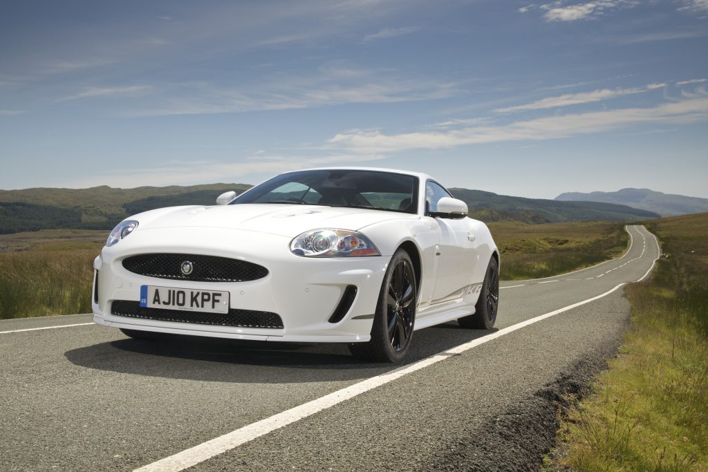 White Jaguar XK Coupe