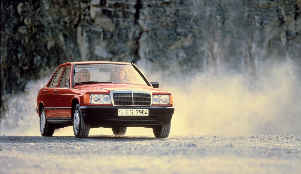 Red Mercedes-Benz 190E