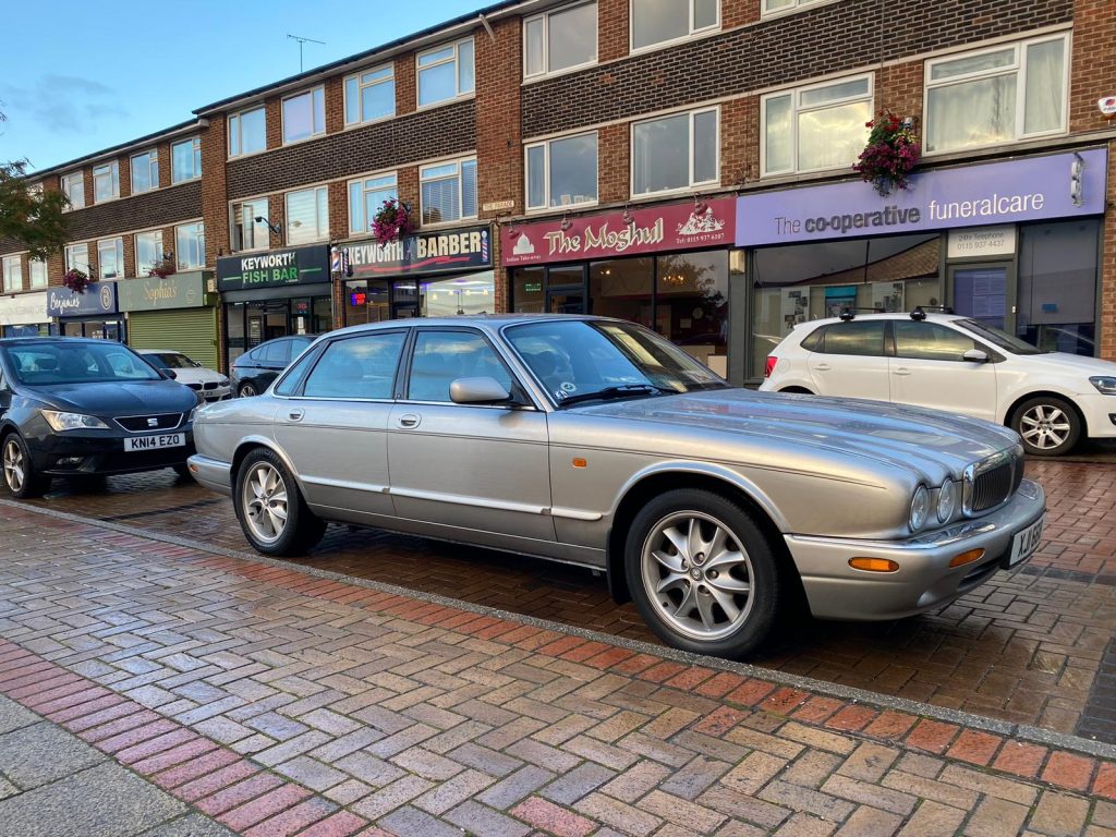Silver Jaguar XJ8
