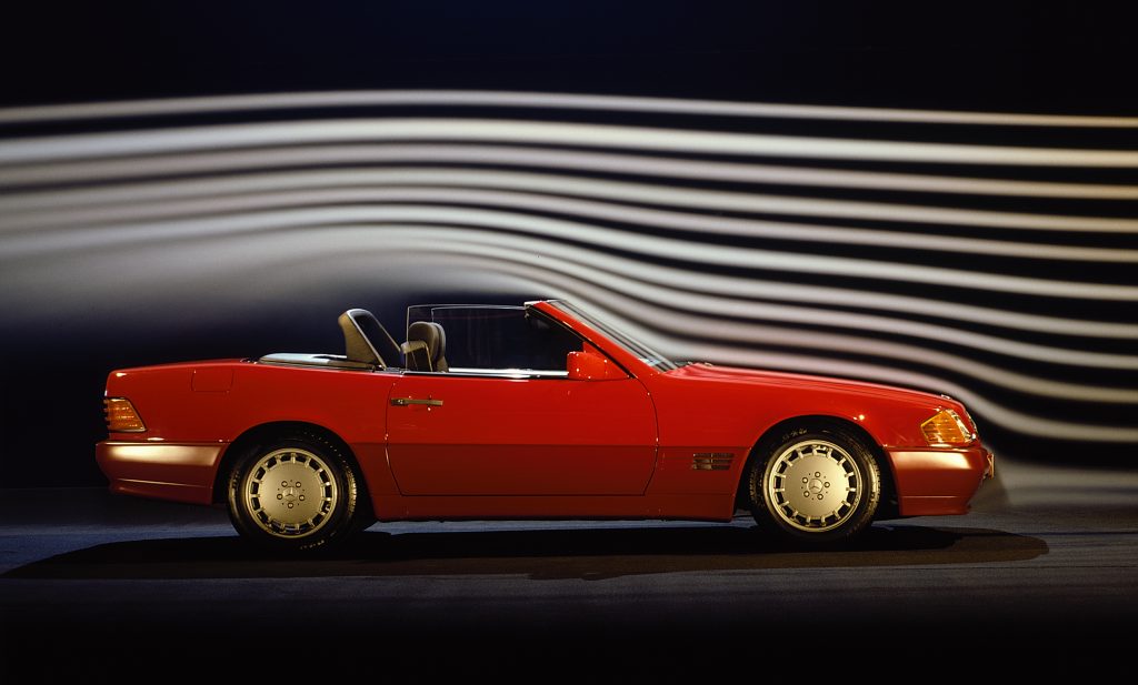 Mercedes-Benz R129 SL wind testing