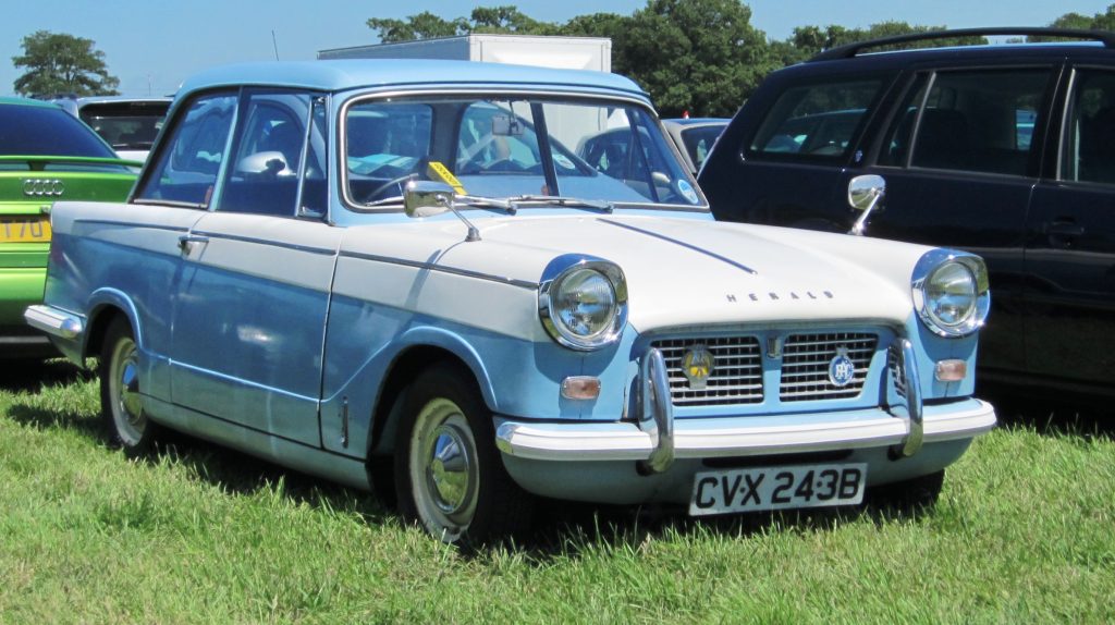 Blue and White Triumph Herald