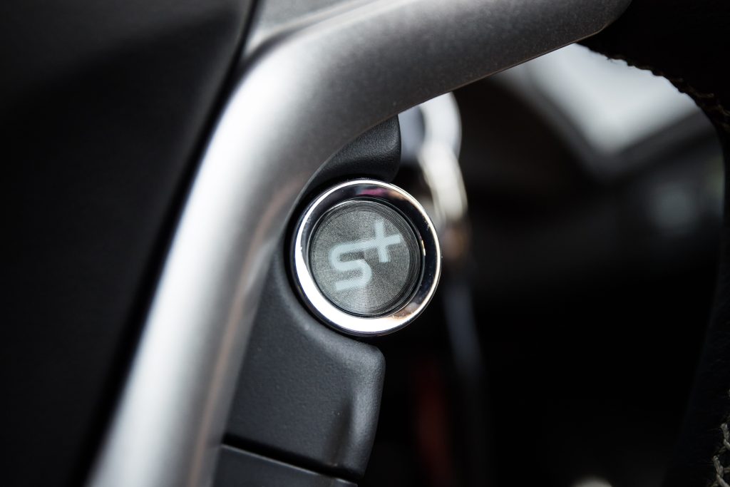 Close-up of sport button