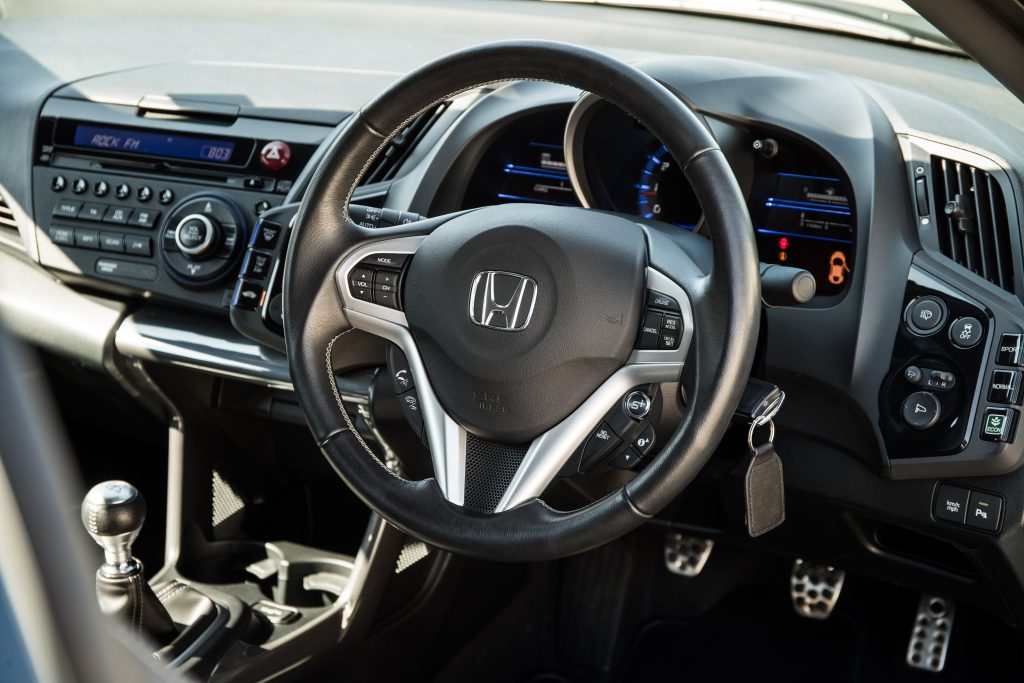 Honda CRZ steering wheel and dashboard