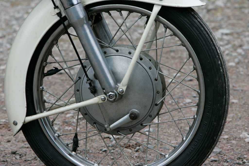 Norton Navigator 350 motorbike front wheel