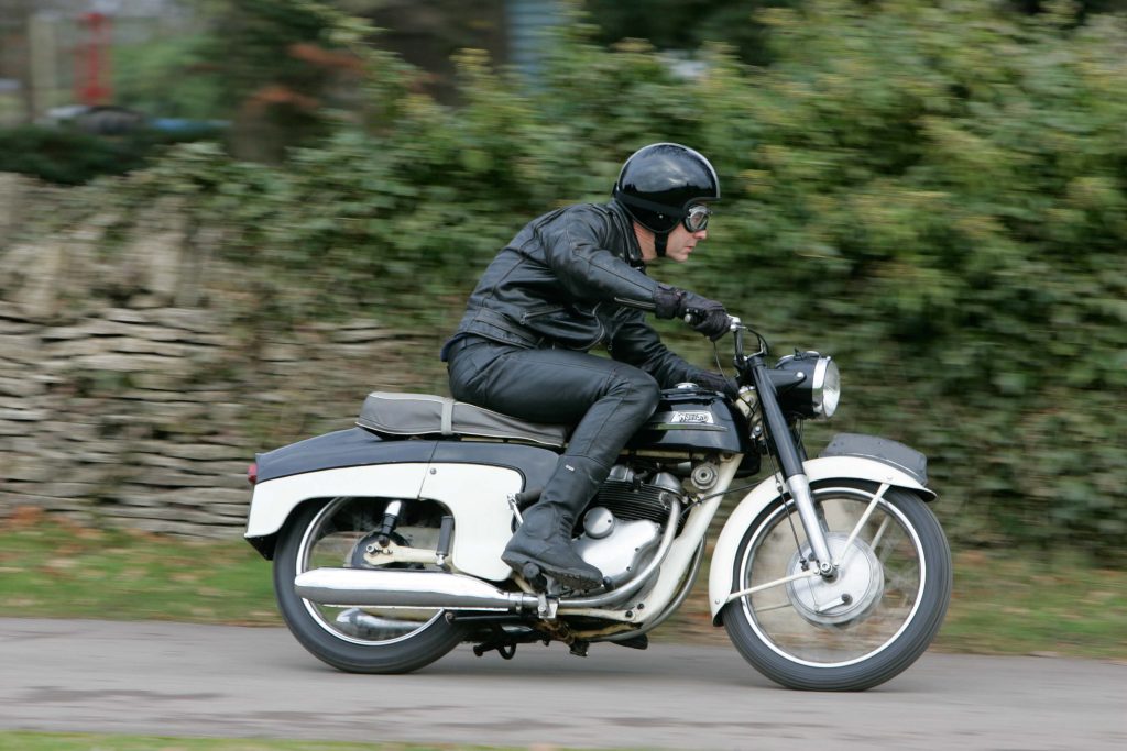 Norton Navigator 350 motorbike in motion