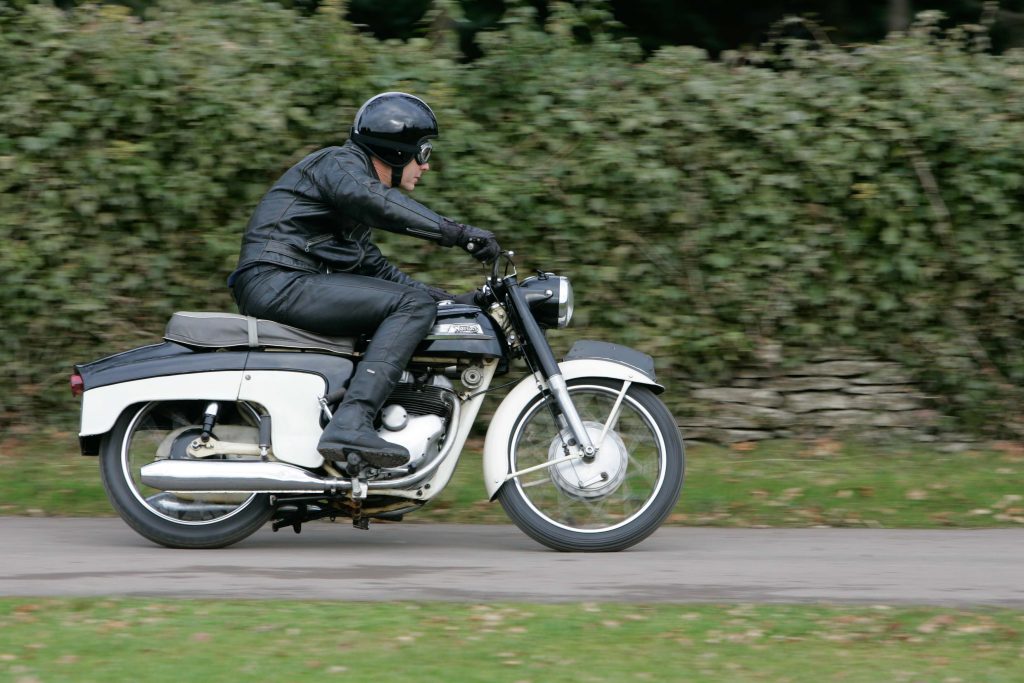 Norton Navigator 350 motorbike in motion