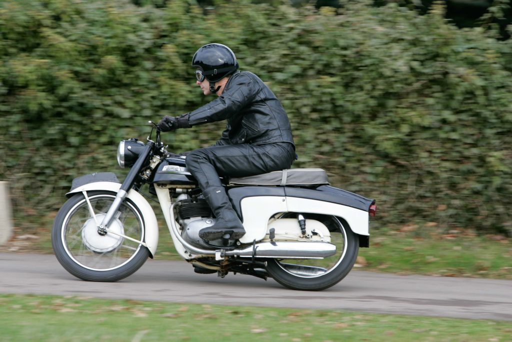 Norton Navigator 350 motorbike in motion