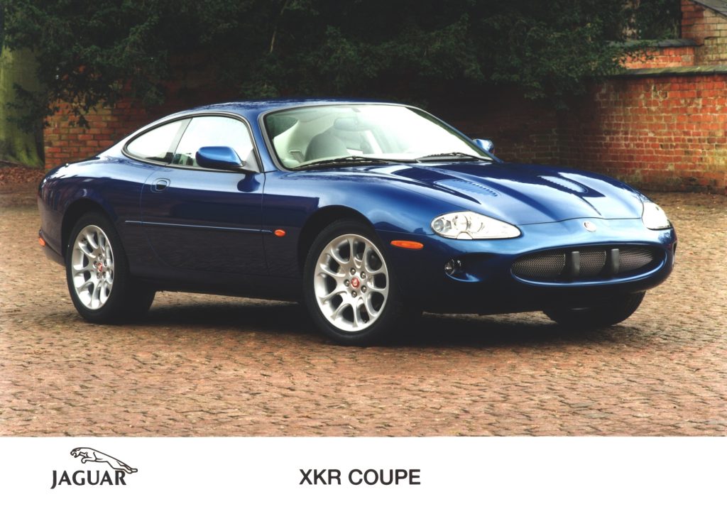 Blue Jaguar XKR coupe