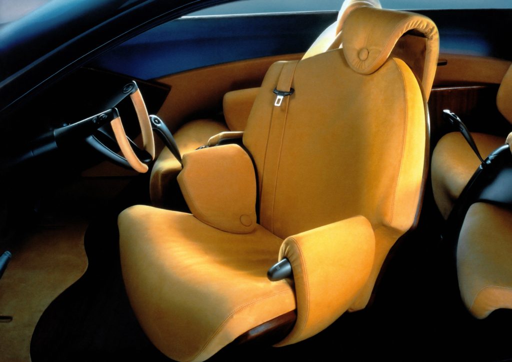 Light tan front car seat
