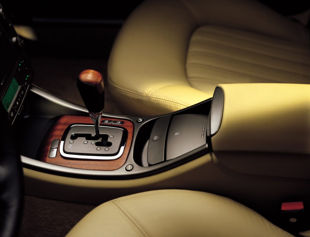 Tan leather car seats and center console